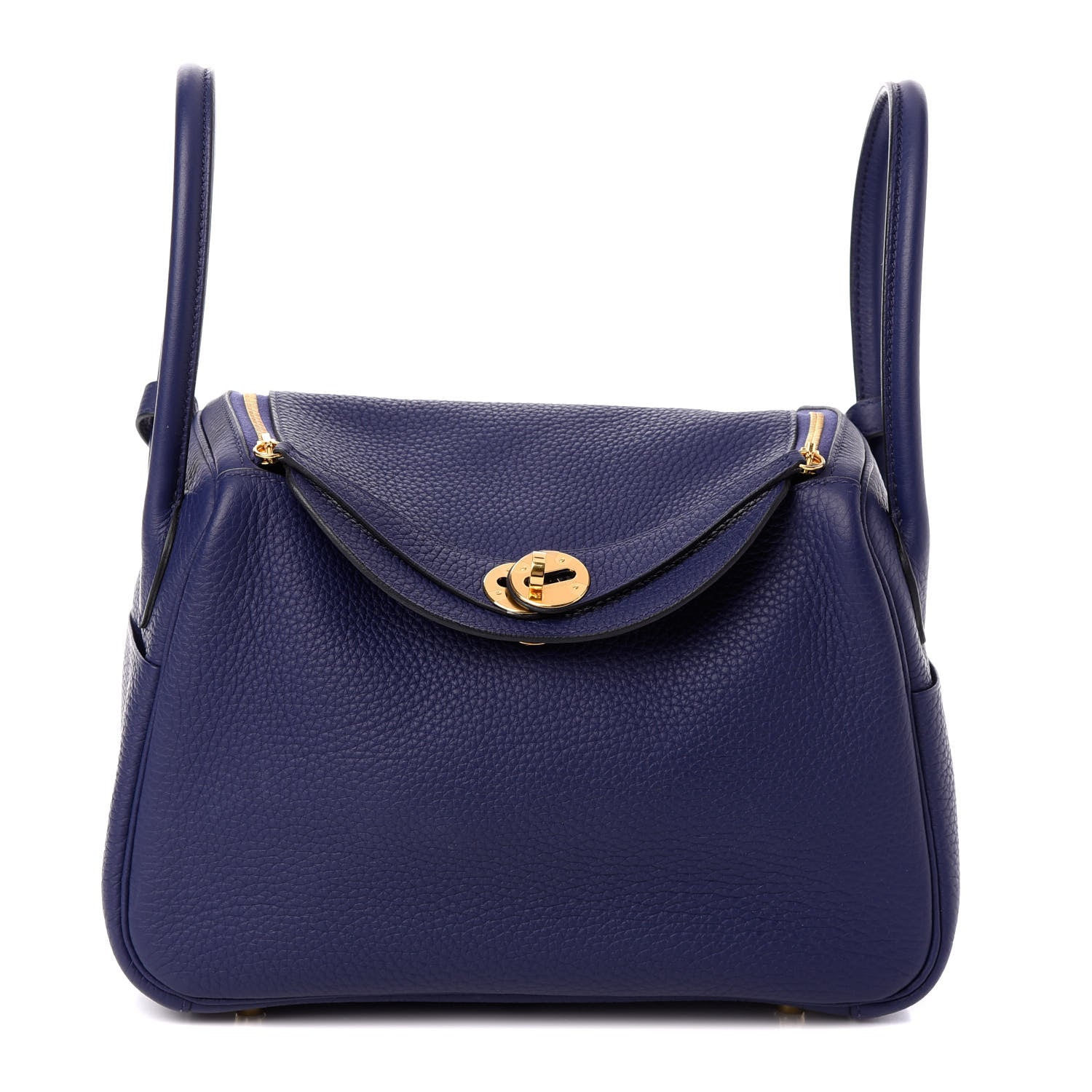 Hermes Taurillon Clemence Lindy 26 Bleu Encre 1 of 9