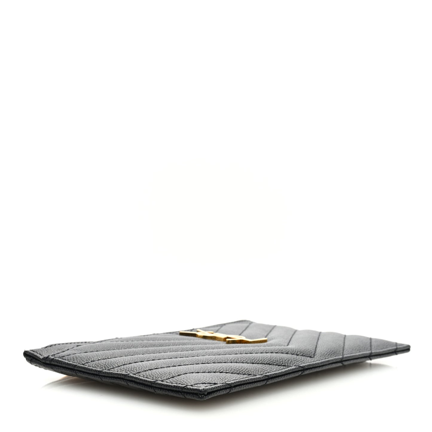 Grain De Poudre Chevron Monogram Bill Pouch Black