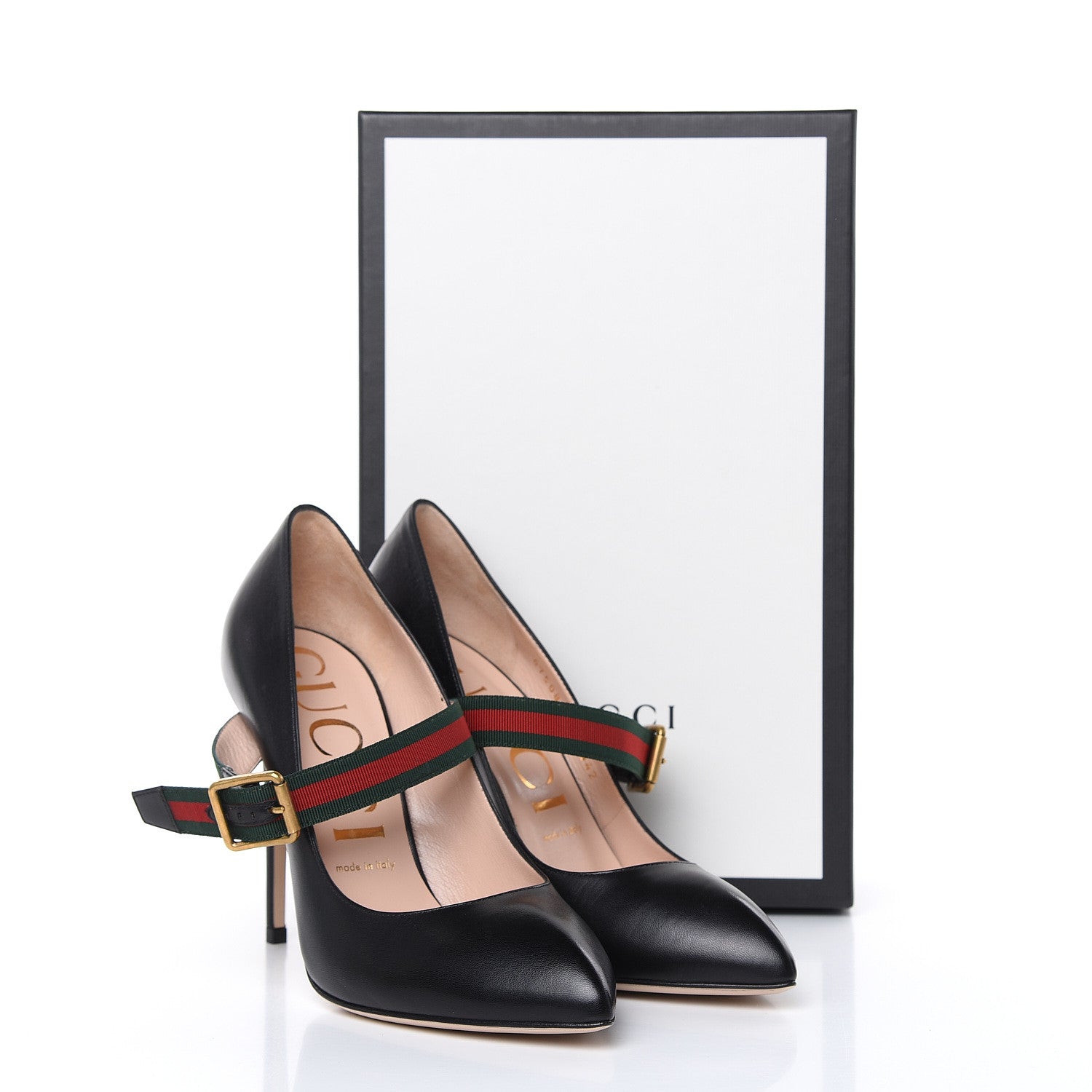 Gucci Malaga Kid Sylvie High Heel Pumps 39 Black 8 of 8