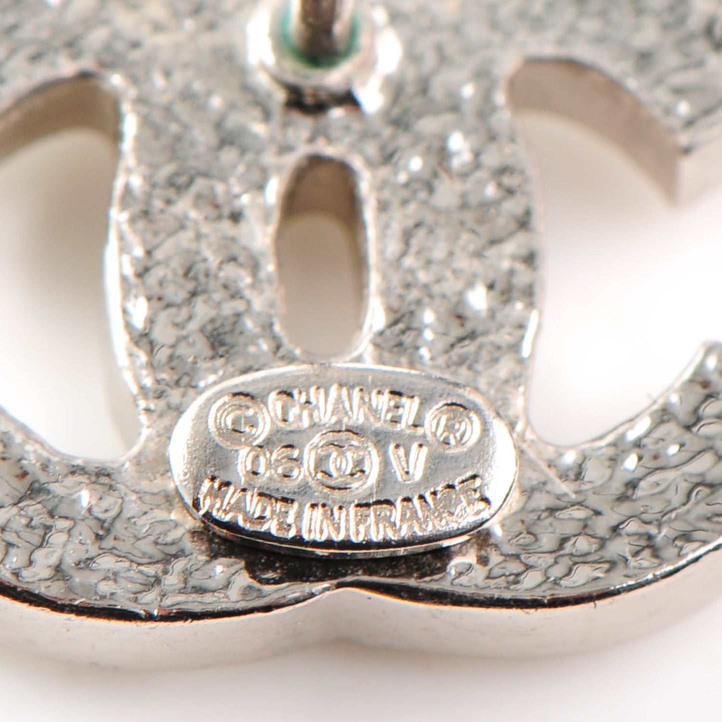 Crystal CC Earrings Silver