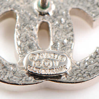 Chanel Crystal CC Earrings Silver 4 of 4