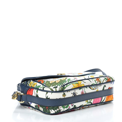 Gucci Canvas Flora Floral Shoulder Bag White Blue Agata Mulitcolor 3 of 10