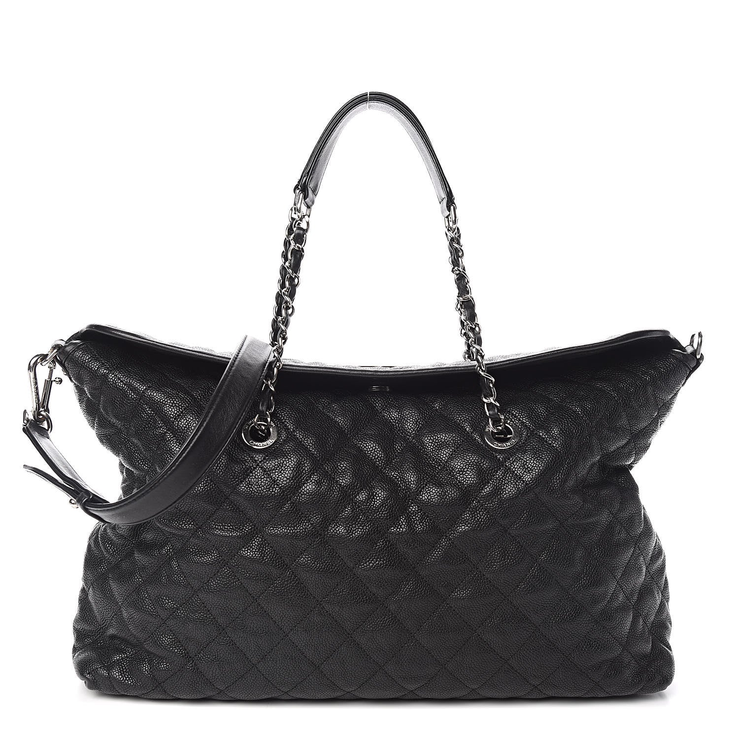 Chanel Caviar Quilted French Riviera Shouler Bag Black 1 of 15