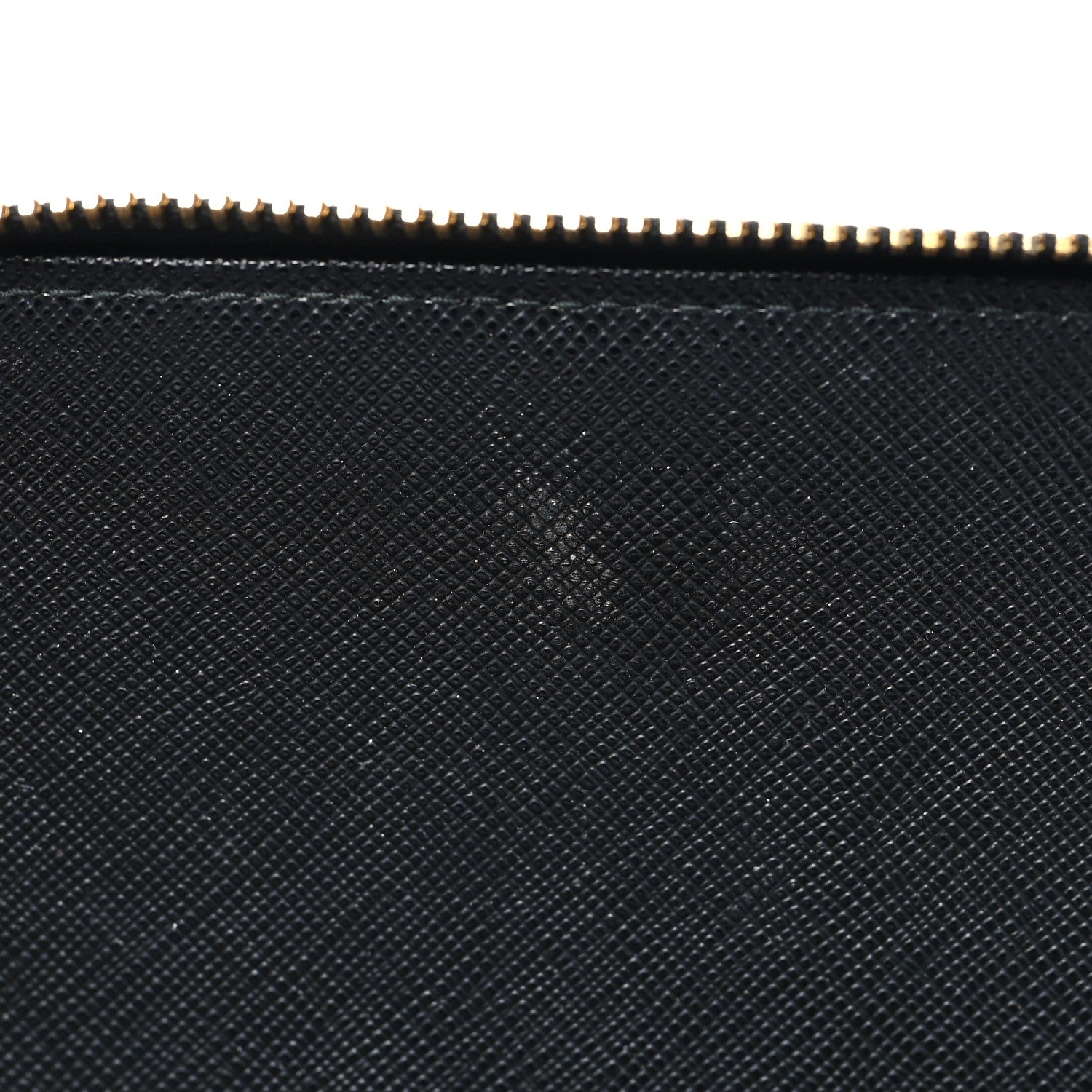 Prada Saffiano Metal Large Zip Around Travel Wallet Black 11 of 15