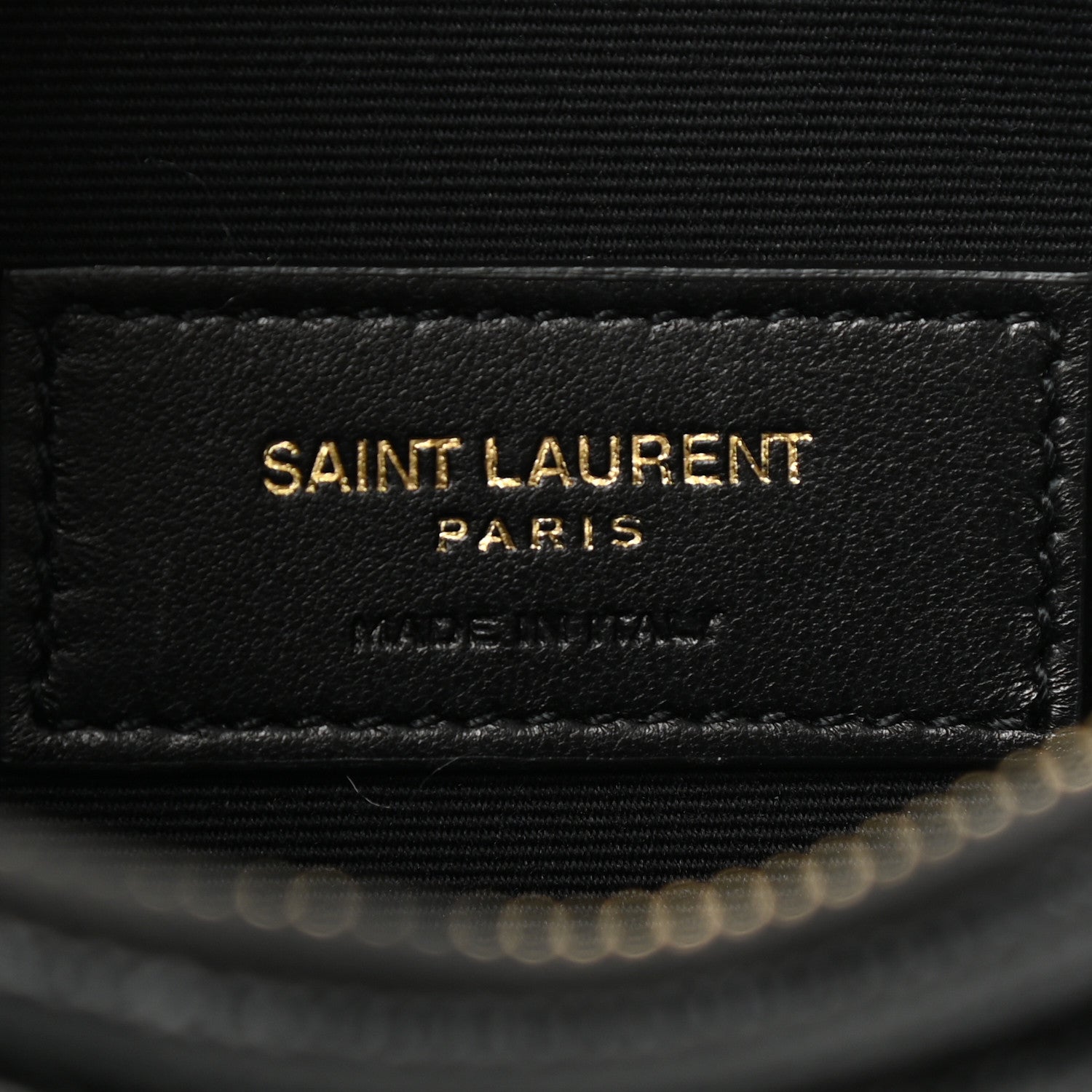 Saint Laurent Grain De Poudre Chevron Monogram Large Bill Pouch Black 6 of 8