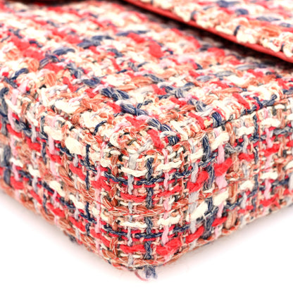 Chanel Tweed East West Flap Red Blue 10 of 10