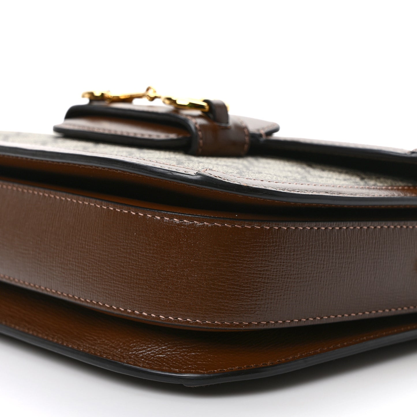 GG Supreme Monogram Horsebit 1955 Shoulder Bag Beige Brown Sugar