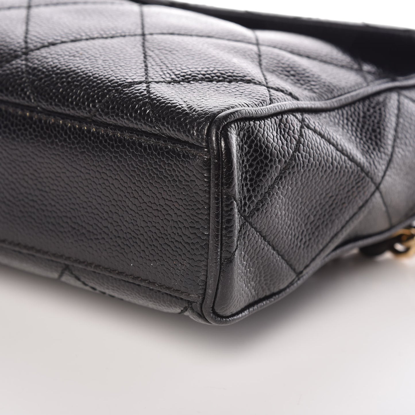 Caviar Quilted Medium Single Flap Black