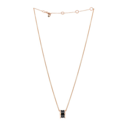 Bulgari 18K Rose Gold Black Ceramic B.Zero1 Pendant Necklace 3 of 6