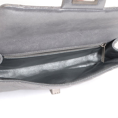 Chanel Iridescent Calfskin Quilted Small Roll Reissue Clutch Silver 5 of 8