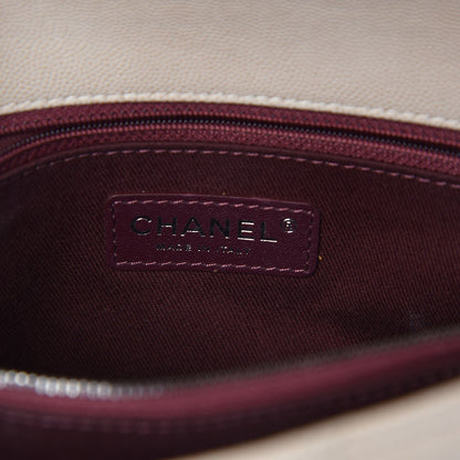 Chanel Caviar Quilted Small Coco Handle Flap Light Beige 6 of 8