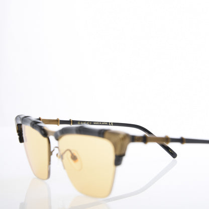 Gucci Acetate Metal Bamboo Sunglasses GG660S Black Yellow 6 of 7