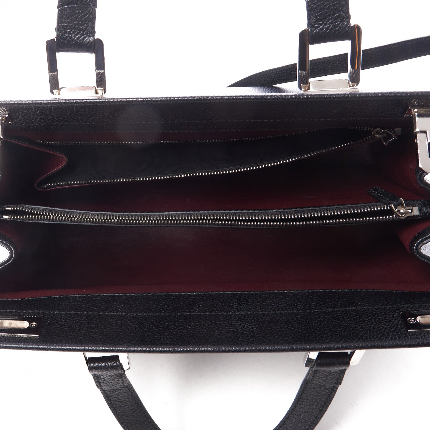 Gucci Grainy Calfskin Medium Zumi Top Handle Bag Black 4 of 8