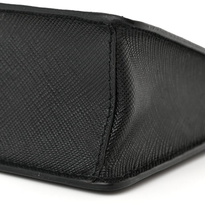 Prada Saffiano Mini Shoulder Bag Black 9 of 12