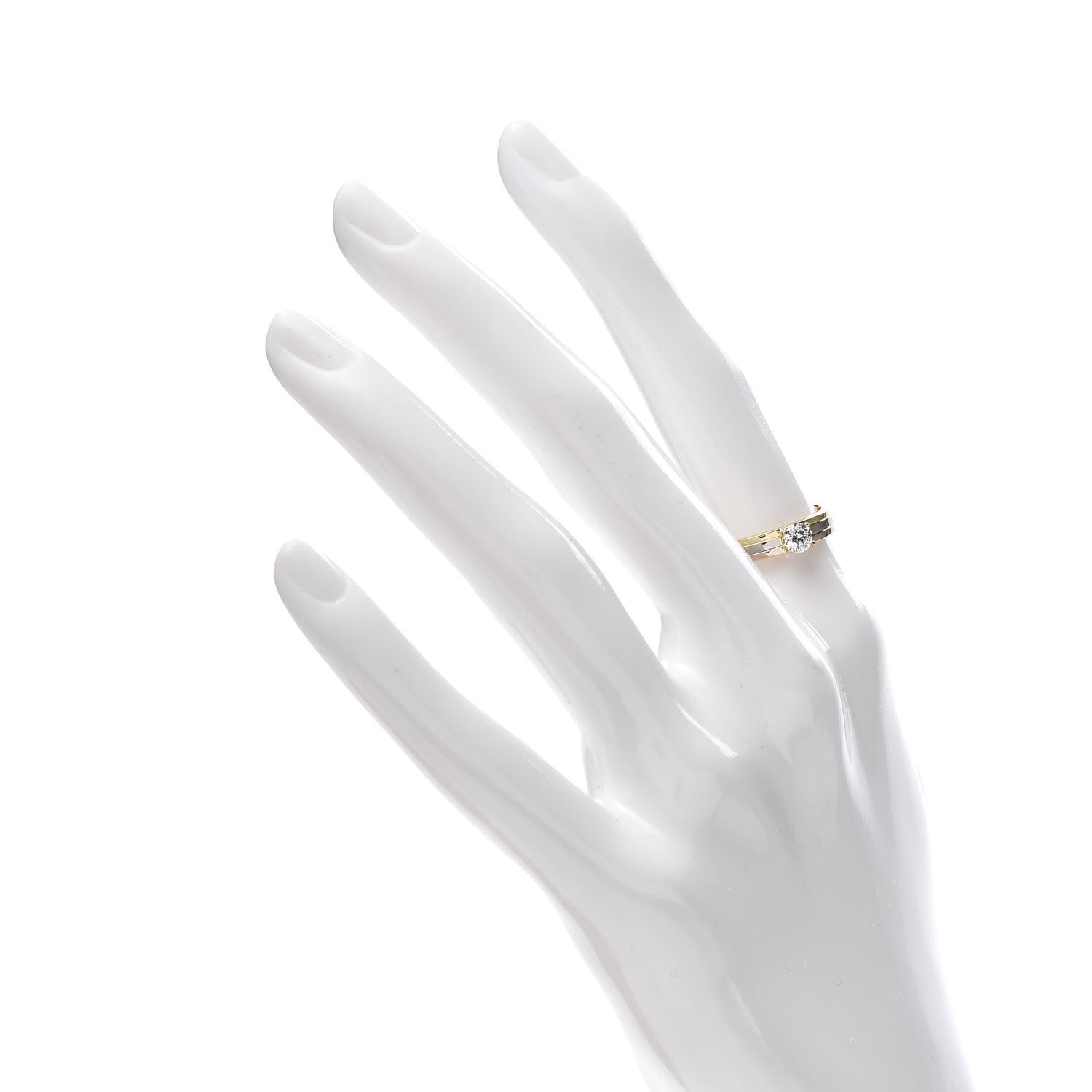 Cartier 18K Pink Yellow White Gold Diamond .25ct Solitaire Trinity Engagement Ring 51 5.75 2 of 7