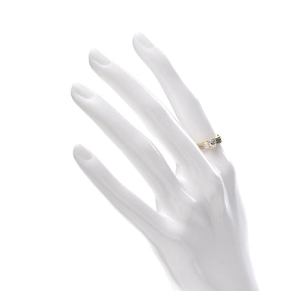 Cartier 18K Pink Yellow White Gold Diamond .25ct Solitaire Trinity Engagement Ring 51 5.75 2 of 7