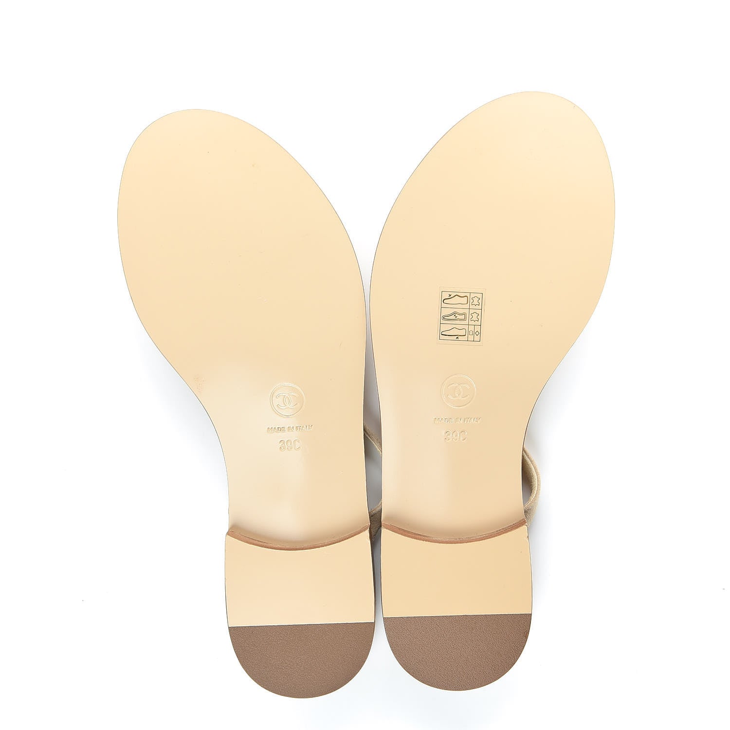 Chanel Suede Pearl Thong Sandals 39 Beige 5 of 8