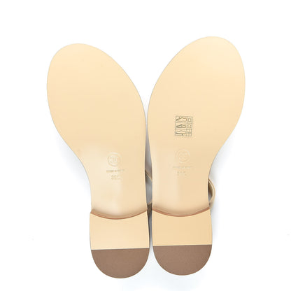 Chanel Suede Pearl Thong Sandals 39 Beige 5 of 8