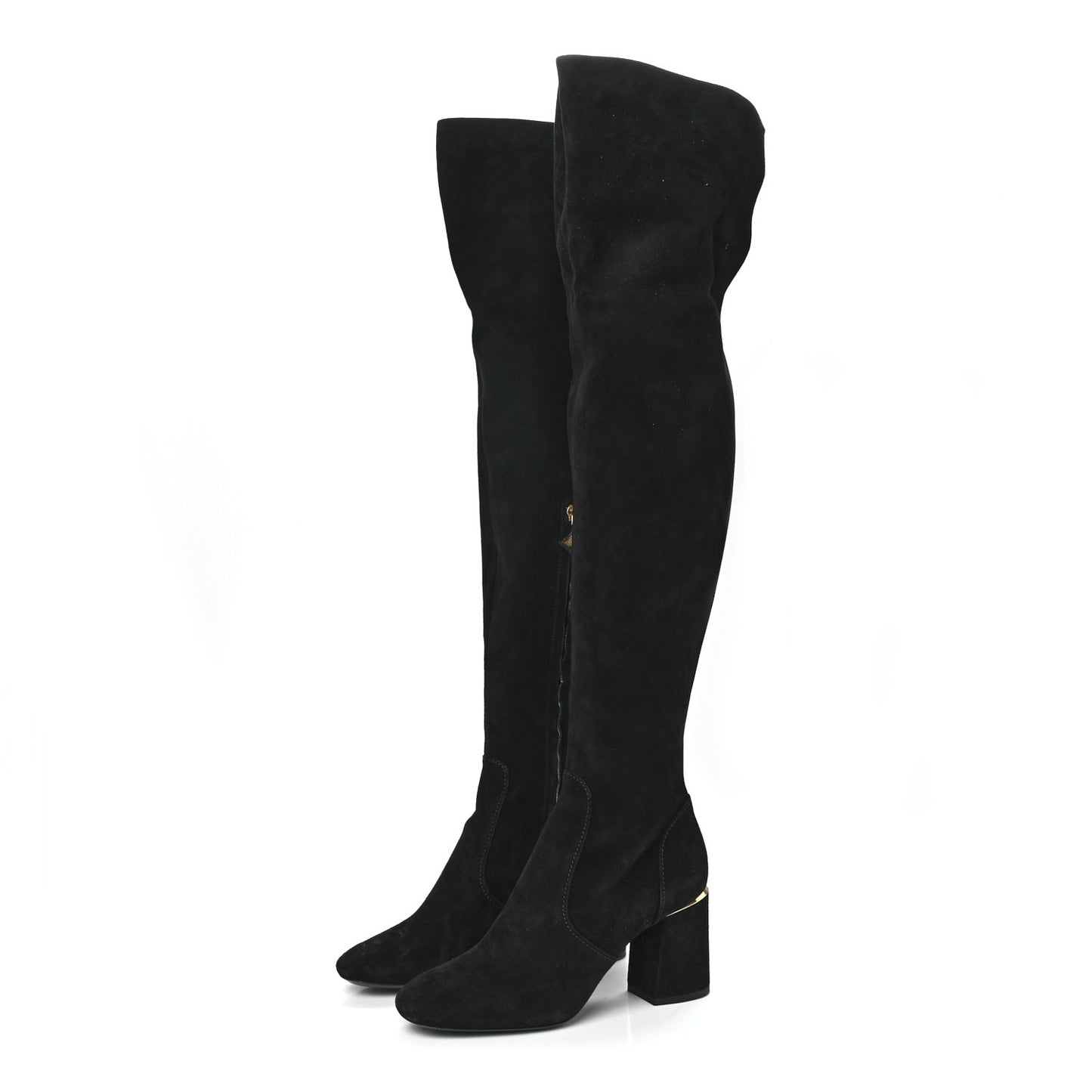 Suede Skyline Thigh High Boots 38.5 Black