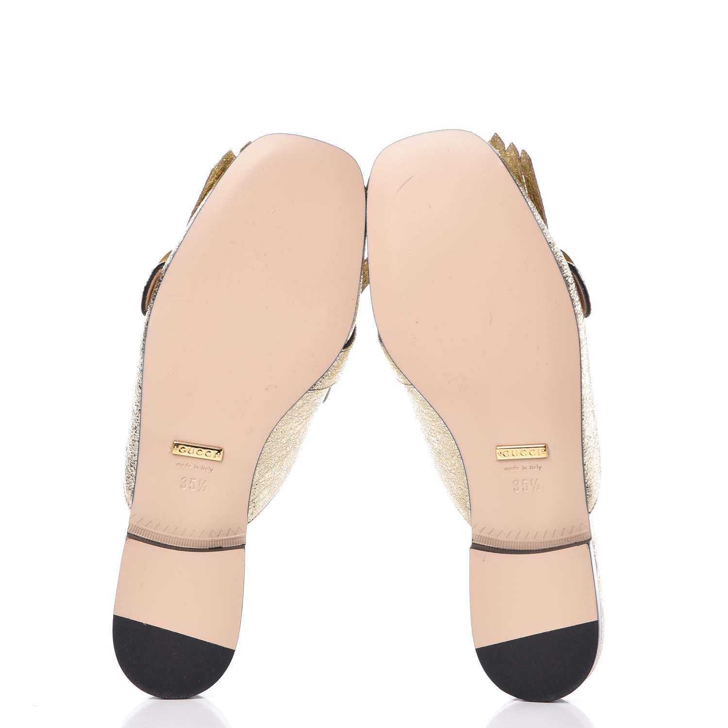 Gucci Galassia Womens GG Marmont Fringe Slippers 35.5 Platino 5 of 7