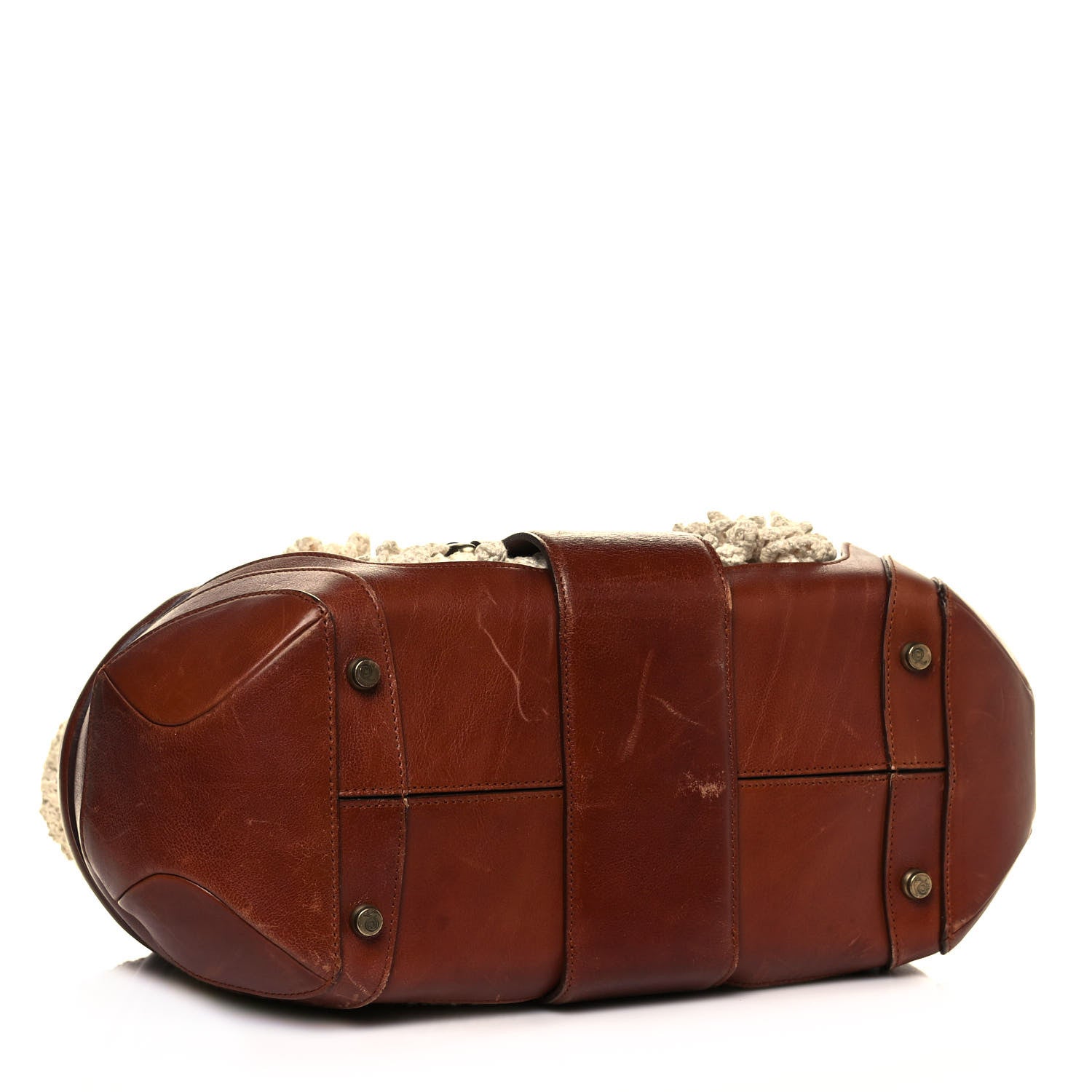 Alexander McQueen Nylon Crochet Novak Bag Tan 3 of 20