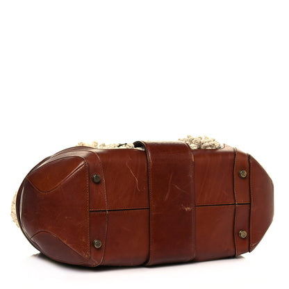 Alexander McQueen Nylon Crochet Novak Bag Tan 3 of 20
