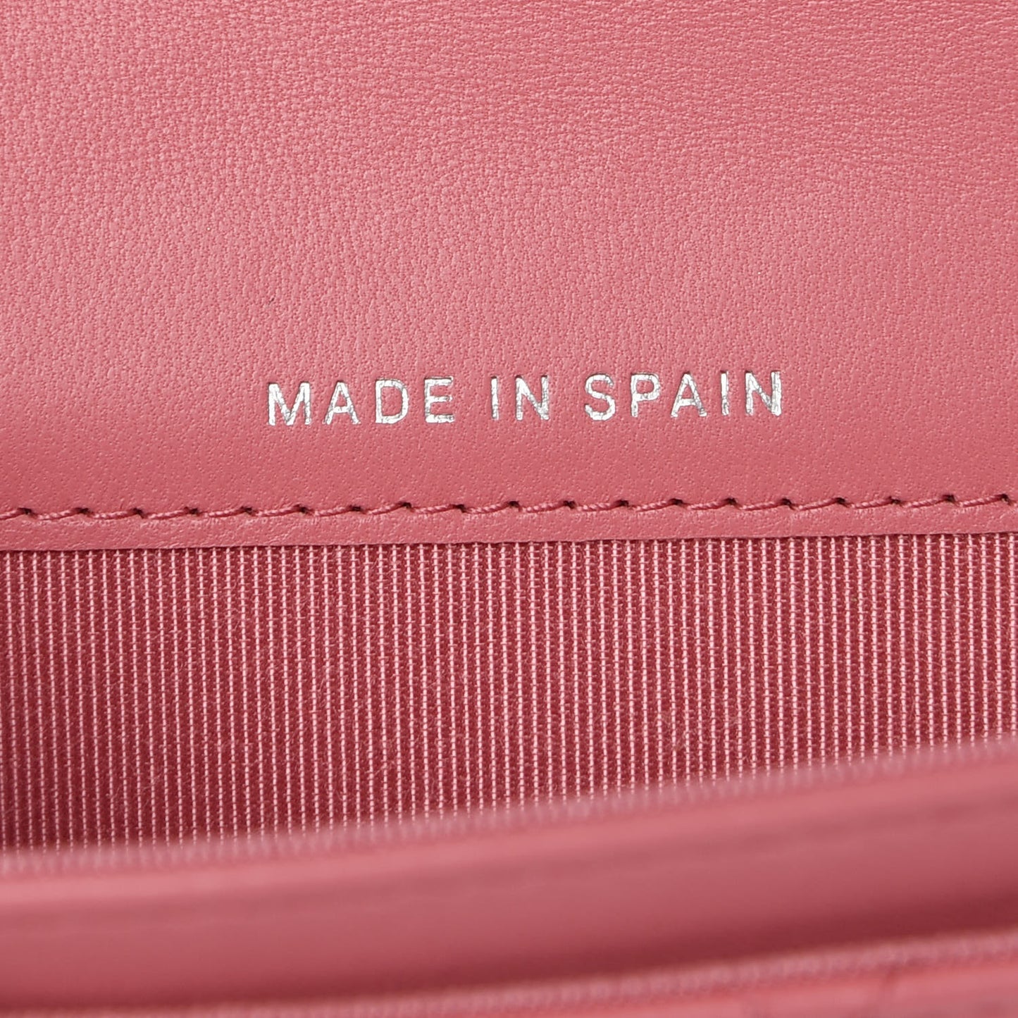 Lambskin Quilted Flap Card Holder Pink