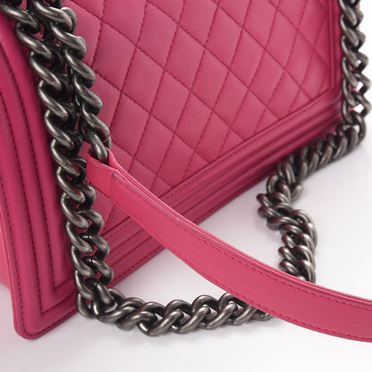 Chanel Lambskin Quilted Medium Boy Flap Pink 9 of 13