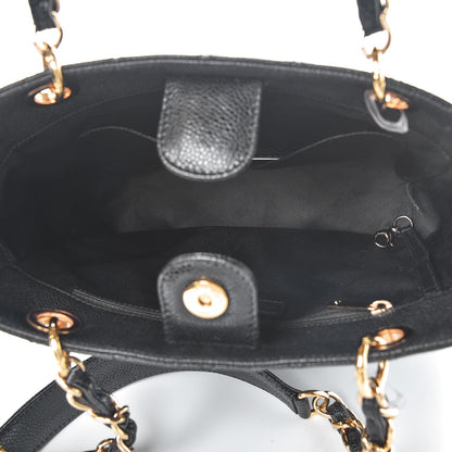 Chanel Caviar Quilted Petit Shopping Tote PST Black 5 of 7