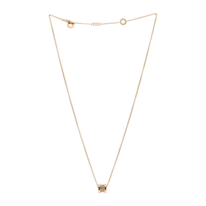 Bulgari 18K Yellow Gold Diamond Small B.Zero1 Pave Pendant Necklace 3 of 7