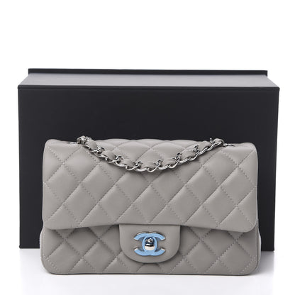 Chanel Lambskin Quilted Mini Rectangular Flap Grey 11 of 11