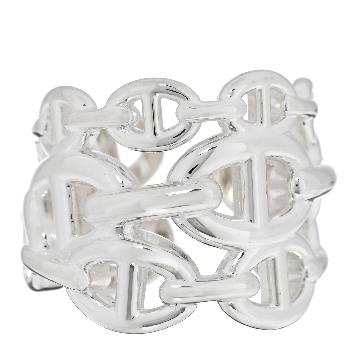 Sterling Silver GM Chaine d'ncre Enchainee Band Ring 53 6.5