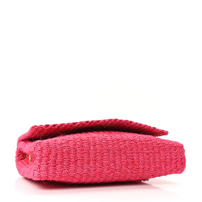 Saint Laurent Raffia Medium Monogram Kate Satchel Pink Glow 4 of 10