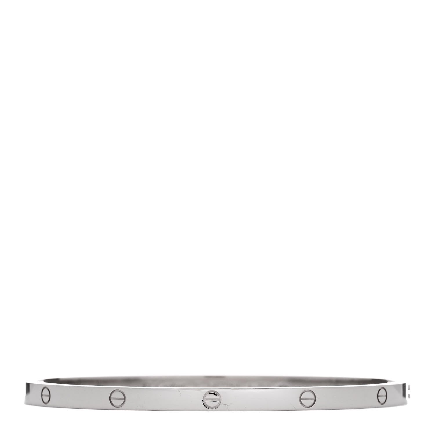 Cartier 18K White Gold Small LOVE Bracelet 18 1 of 8