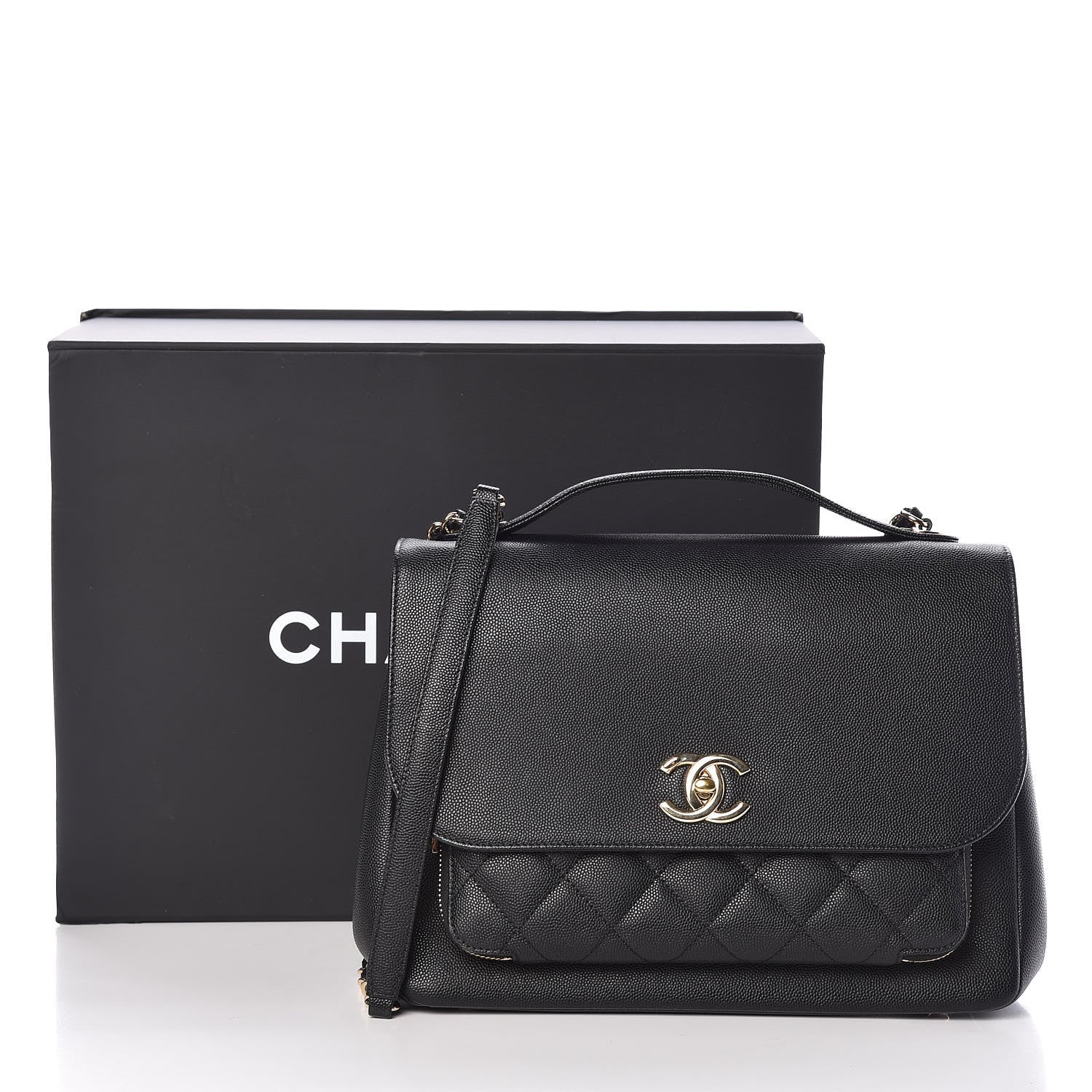 Chanel Caviar Quilted Large Business Affinity Flap Black 10 of 10