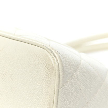 Chanel Caviar Quilted Medallion Tote White 10 of 22