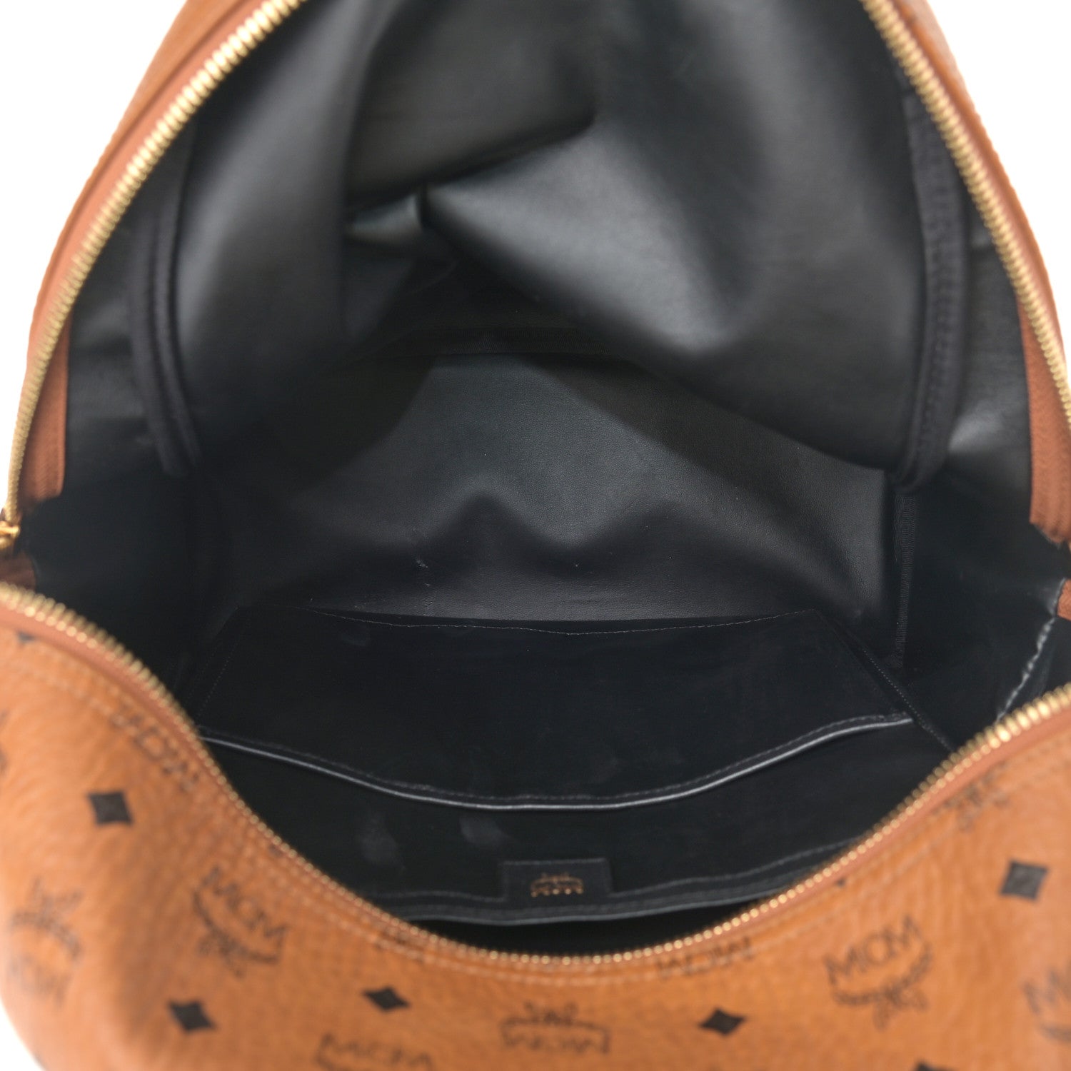 MCM Visetos Studded Medium Dual Stark Backpack Cognac 5 of 13