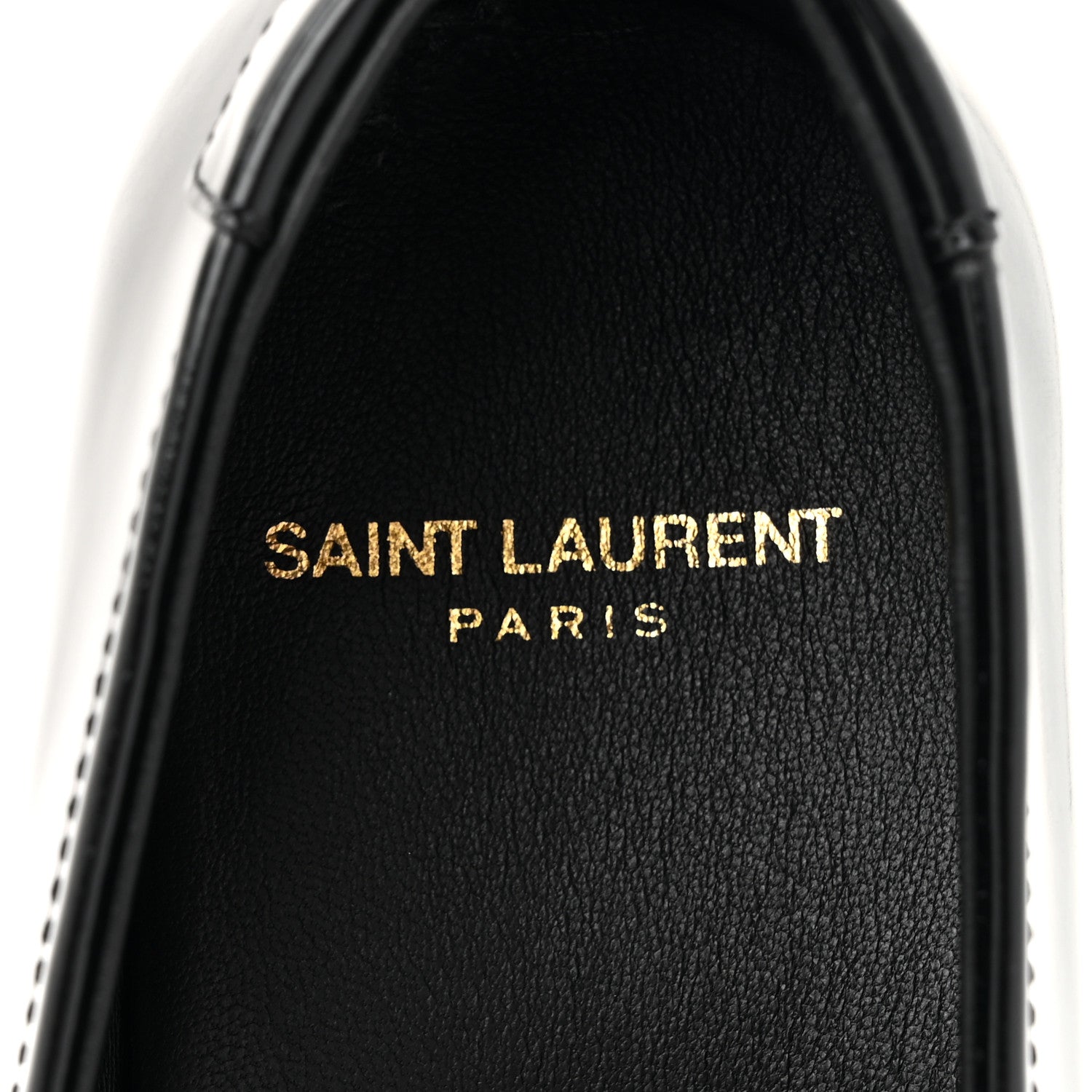 Saint Laurent Glazed Calfskin Le Loafer 15 Penny Slippers 40 Black 8 of 10