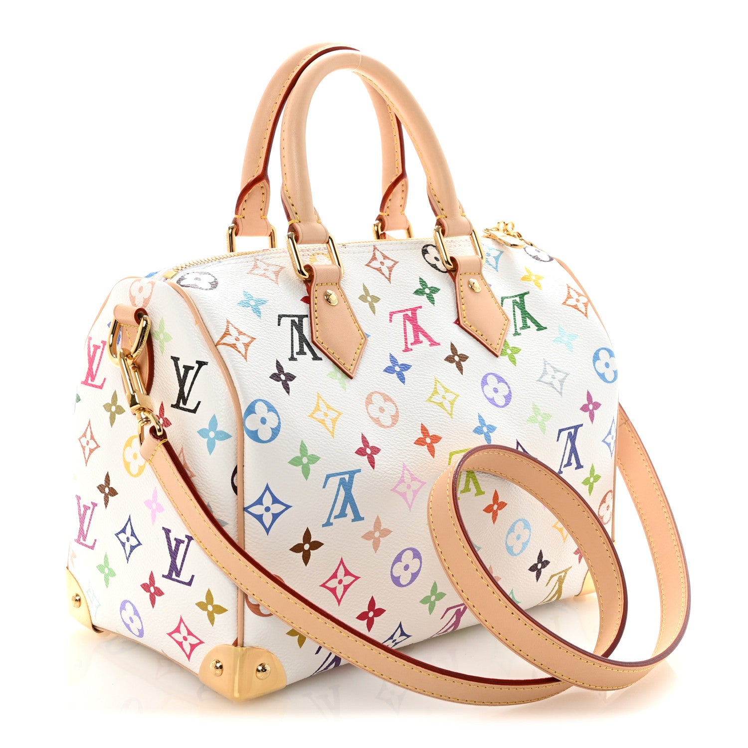 Louis Vuitton LV X TM Monogram Multicolor Speedy Bandouliere 25 White 3 of 9