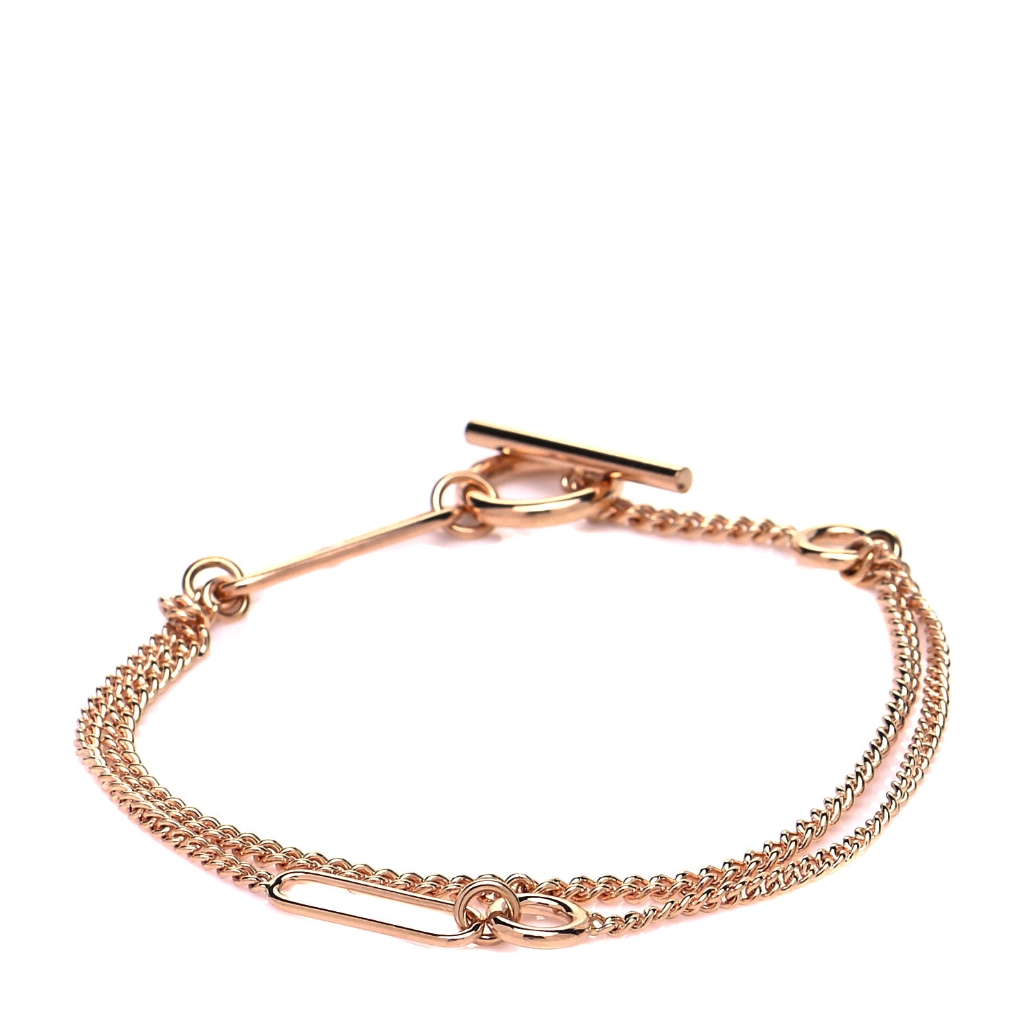 Hermes 18K Rose Gold Echappee Bracelet SH 1 of 6