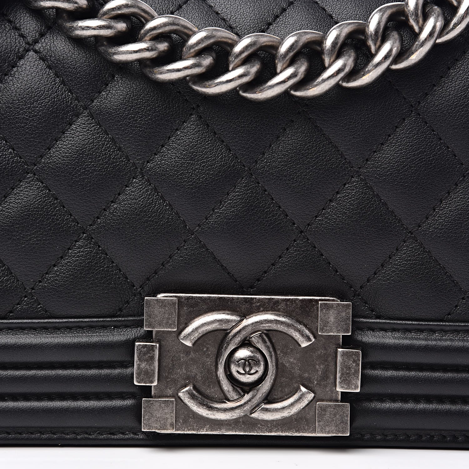 Chanel Lambskin Quilted Small Boy Flap Black 12 of 13