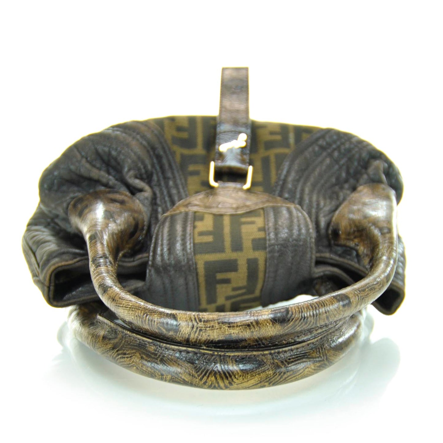 Zucca Nappa Nuvolata Vitello Tortuga Small Spy Tobacco Moro