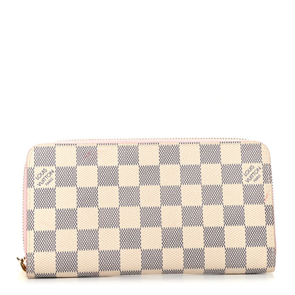 Louis Vuitton Damier Azur Zippy Wallet Rose Ballerine 1 of 10