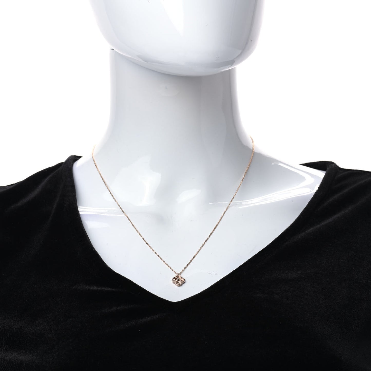 18K Rose Gold Sweet Alhambra Pendant Necklace