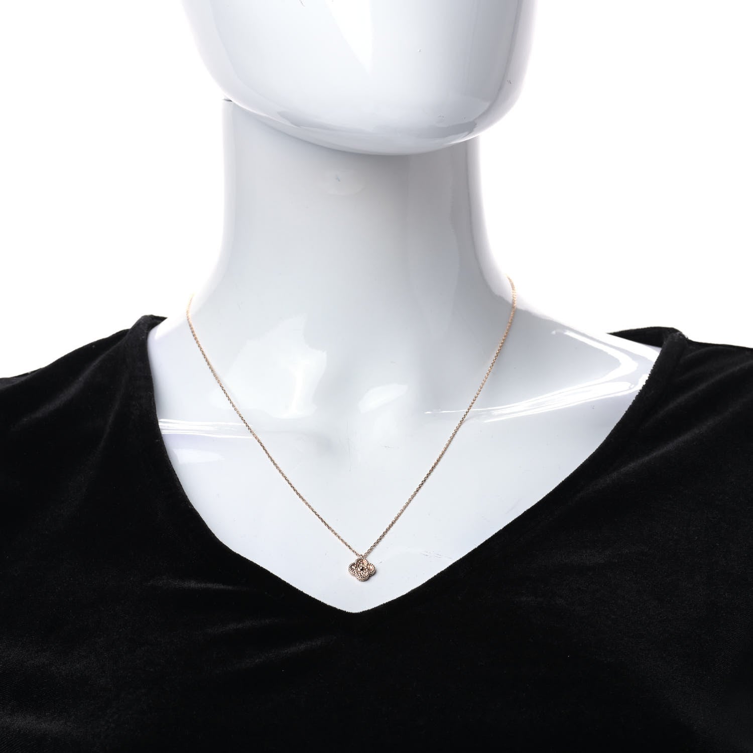 Van Cleef & Arpels 18K Rose Gold Sweet Alhambra Pendant Necklace 2 of 5