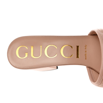 Gucci Nappa Matelasse GG Marmont 55mm Slide Sandals 38 Skin Rose 8 of 10