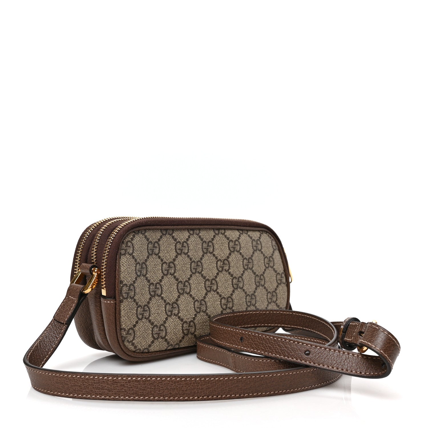 Gucci GG Supreme Monogram Web Mini Ophidia GG Bag Brown 3 of 8
