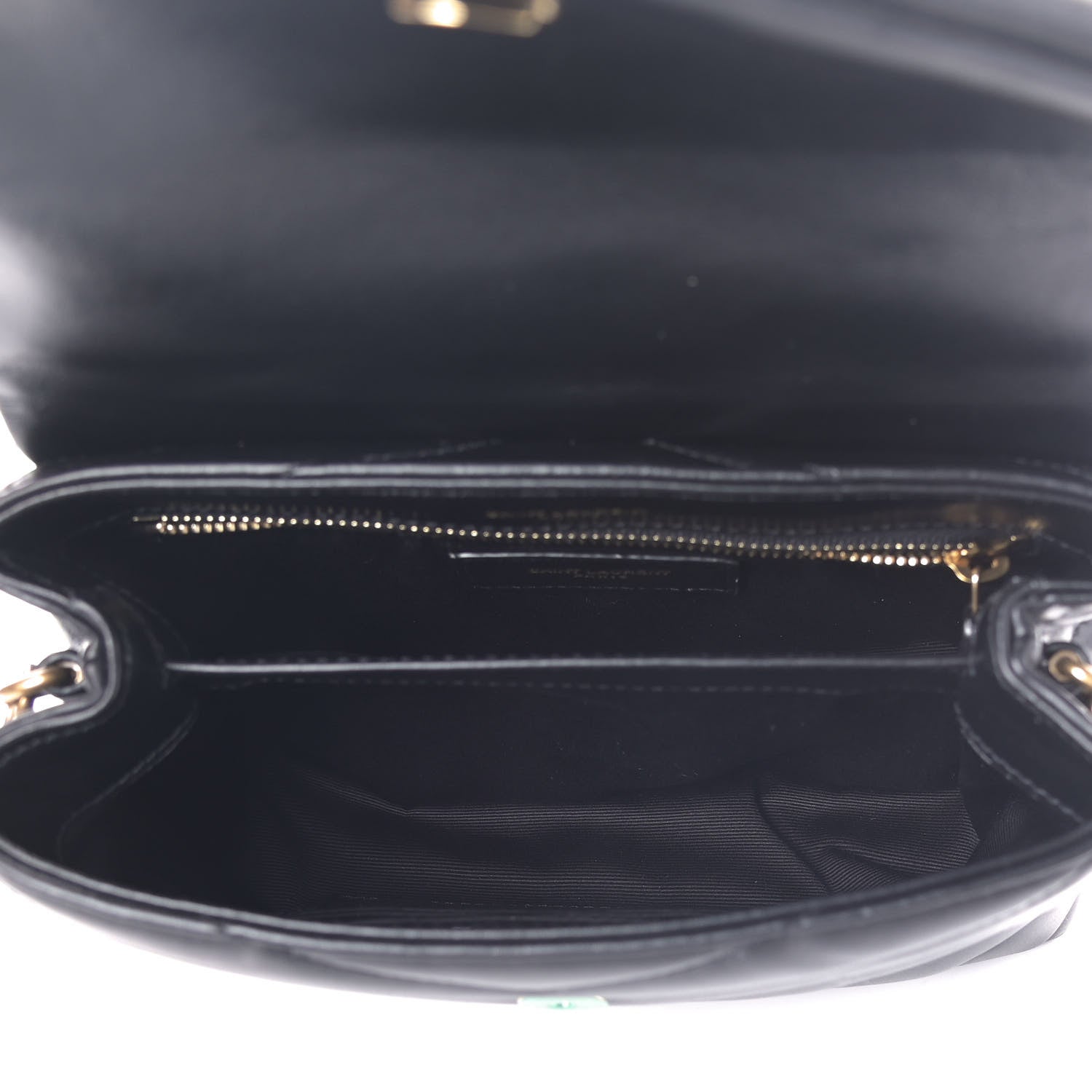 Saint Laurent Calfskin Y Quilted Monogram Toy Loulou Crossbody Bag Black 4 of 8