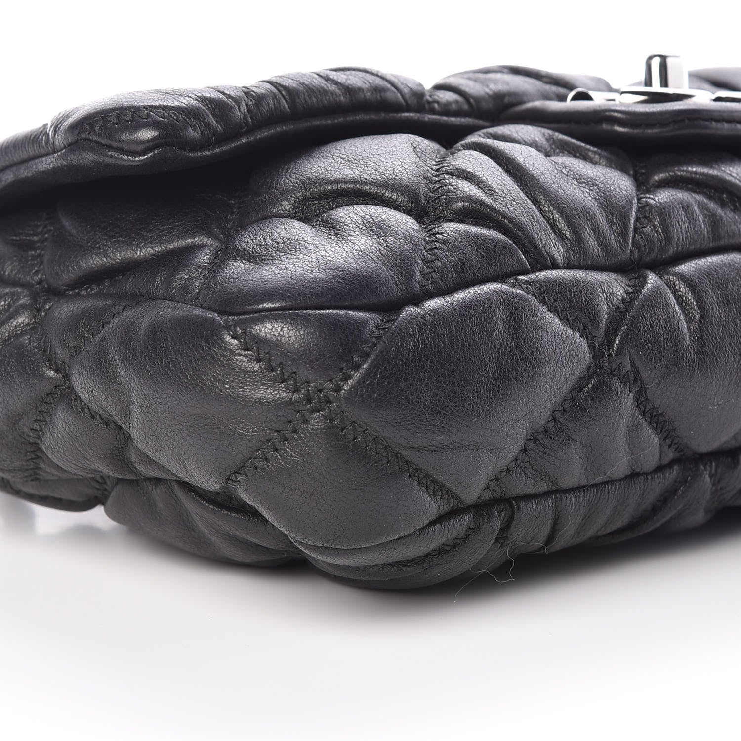 Chanel Calfskin Small Bubble Quilt Flap Bag Black 5 of 9