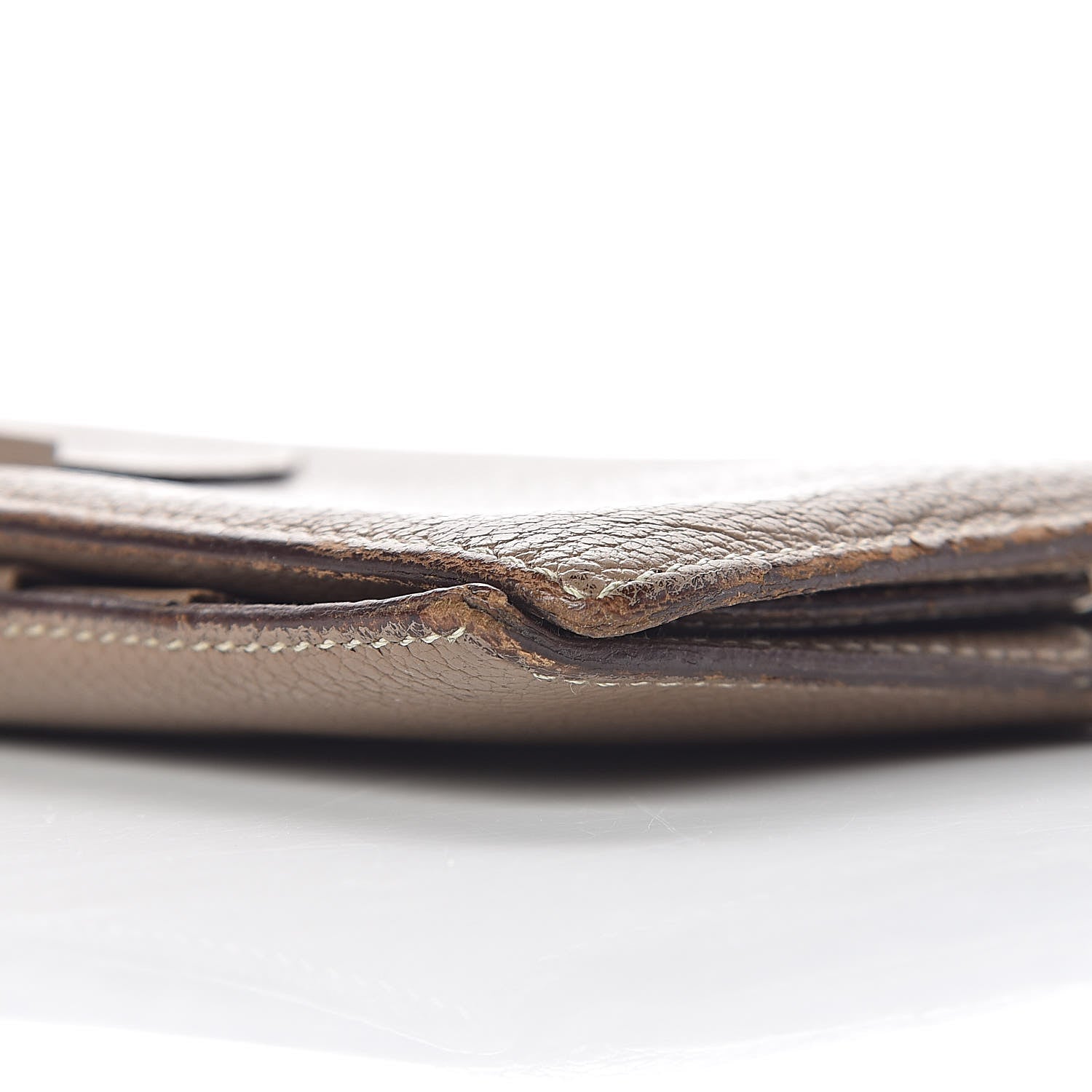 Hermes Chevre Mysore Bearn Gusset Wallet Etoupe 10 of 18